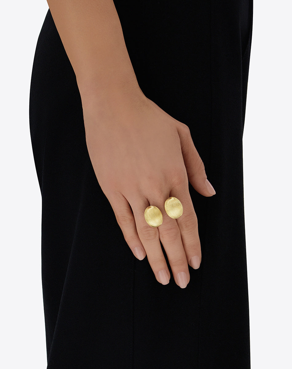 "bubble" iconic ring with gold boules (large)