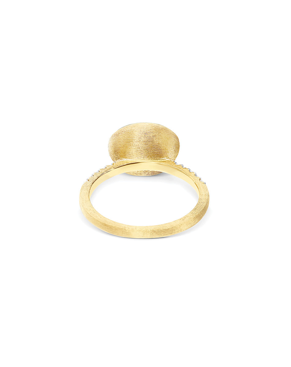 "Boules" Anice gold, diamond, rock crystal, and amazonite ring (Small)