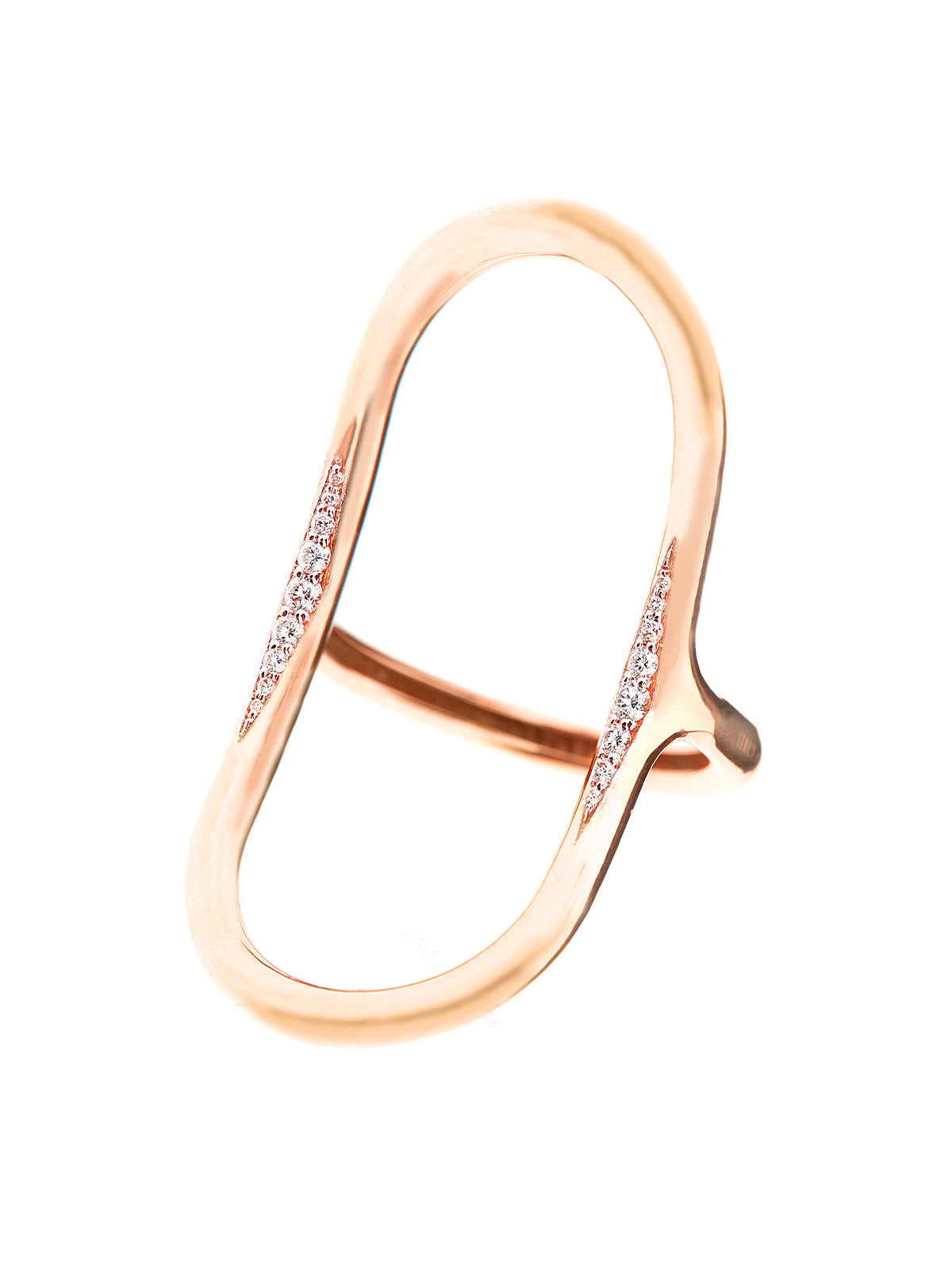 Libera Rose Gold and diamonds opened design ring