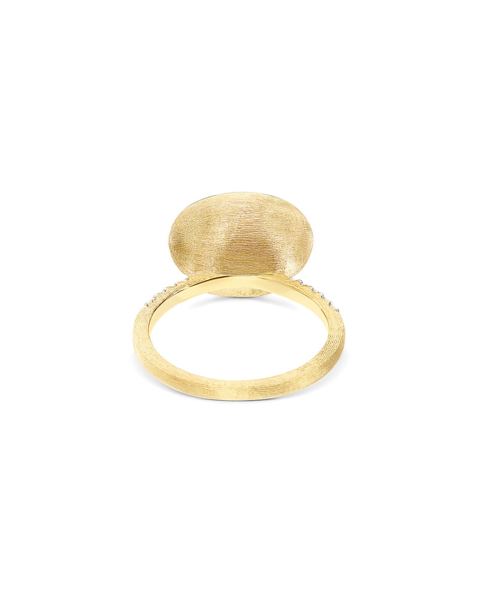 "Boules" Anice gold, diamond, rock crystal, and amazonite ring (Medium)