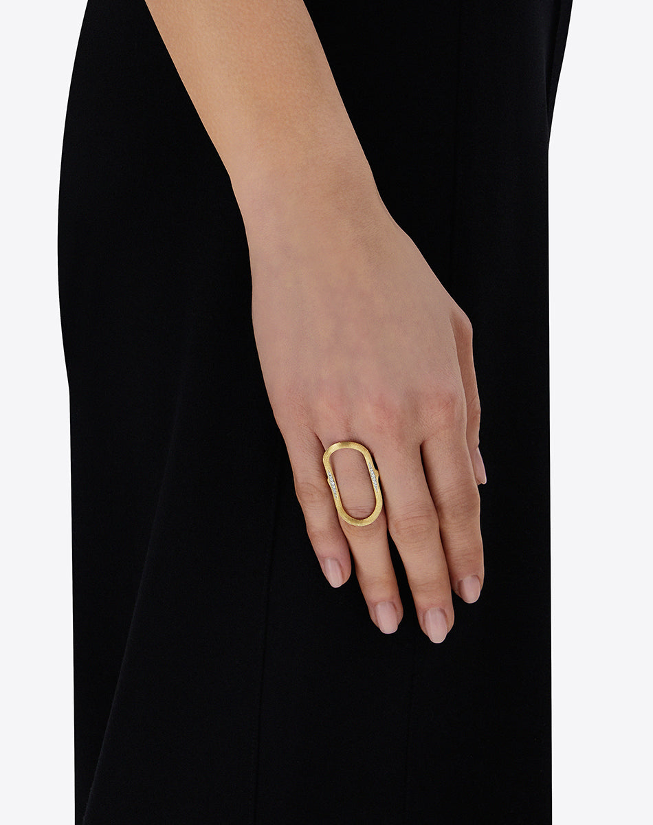 Libera Gold and diamonds opened design ring