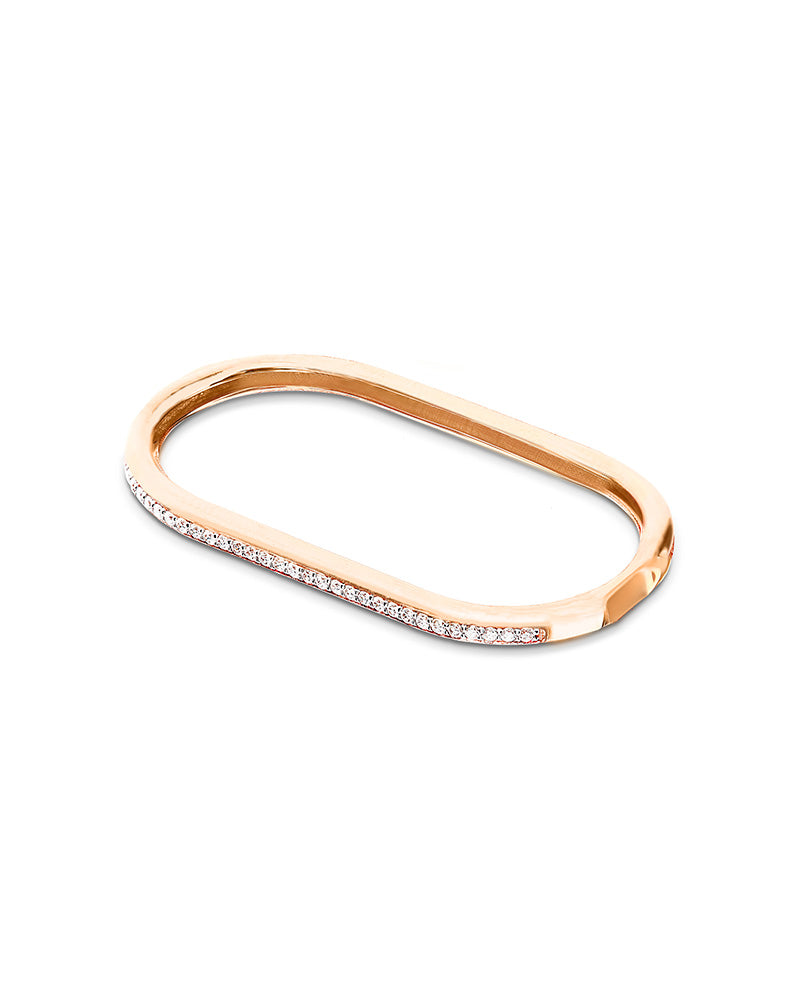 Libera rose Gold and diamonds two fingers ring