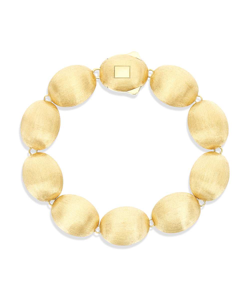 “Muse” Dolcevita beaded bracelet in engraved gold, mother-of-pearl and rock crystal, double-faced (medium)