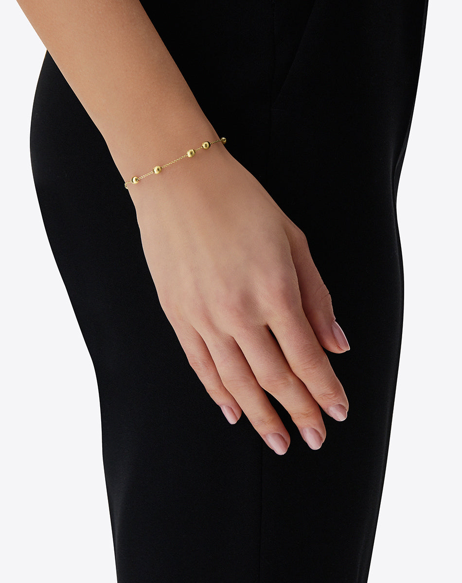 "soffio" Gold boules bracelet