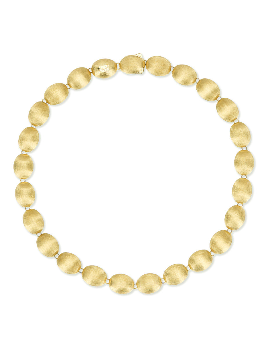 Anice “Muse” double-sided beaded choker in engraved gold, amazonite and rock crystal (small)