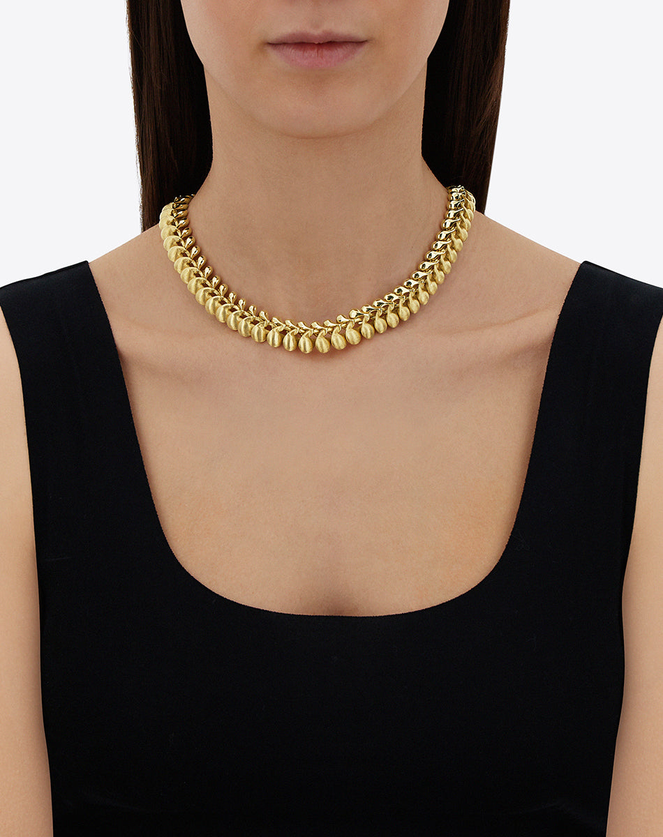 "Trasformista" Gold statement necklace