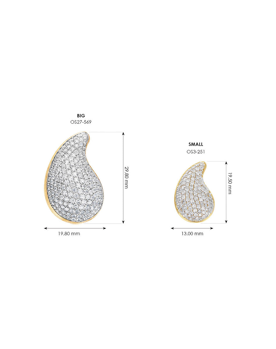 "Trasformista" Gold, Cashmere and Diamonds Earrings