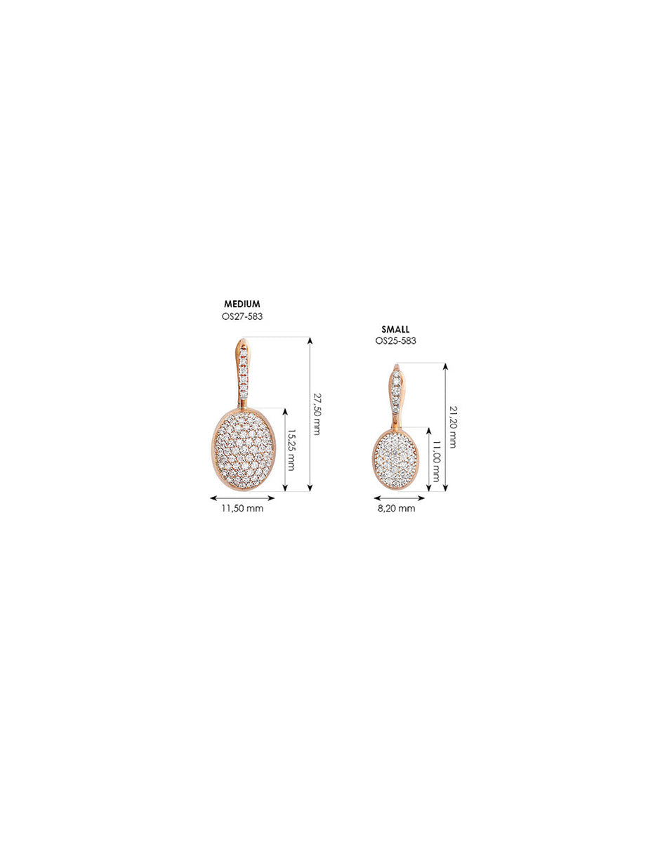 "Ciliegine" rose gold boules and diamonds (small)