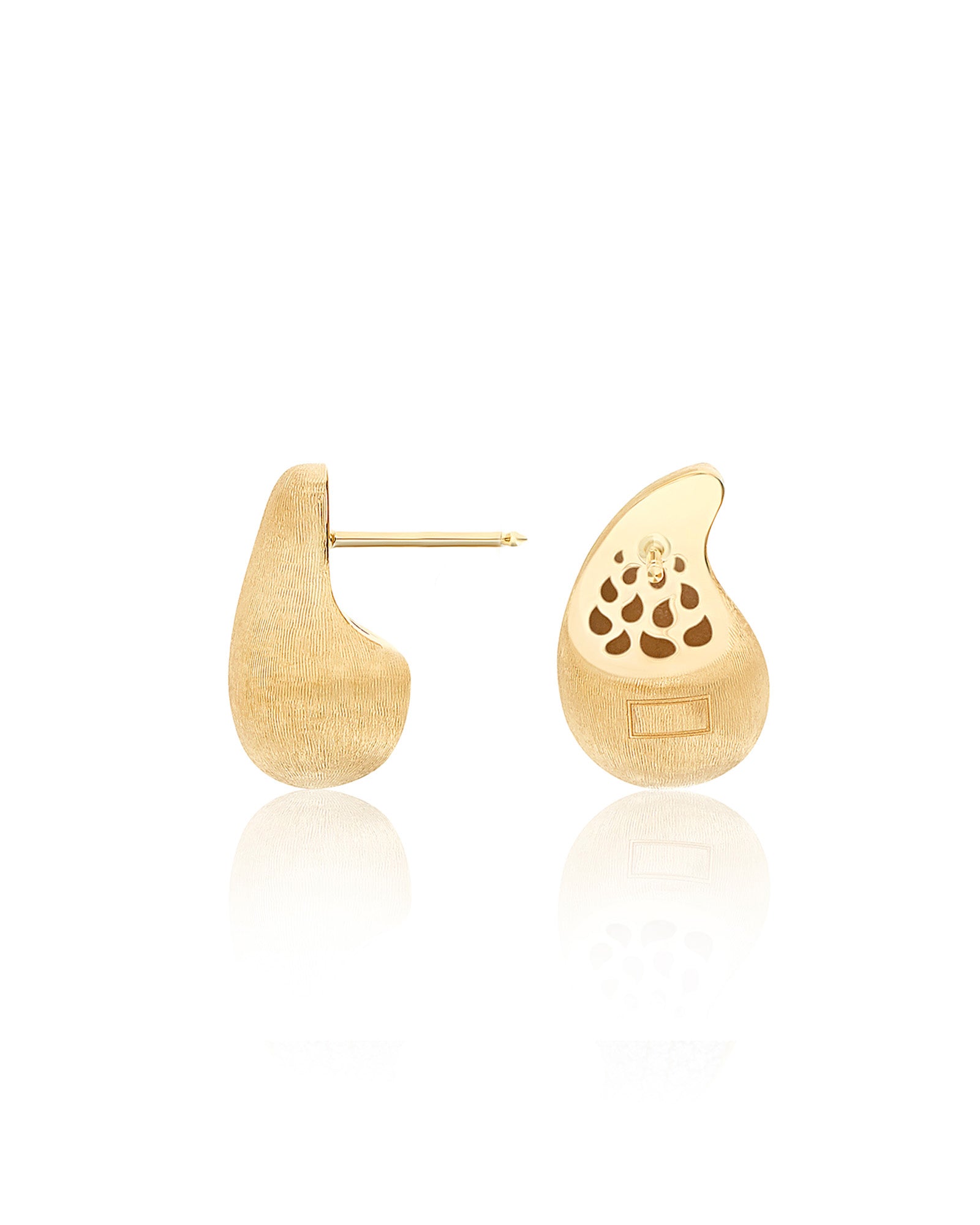 "Trasformista" gold mini cashmere earrings