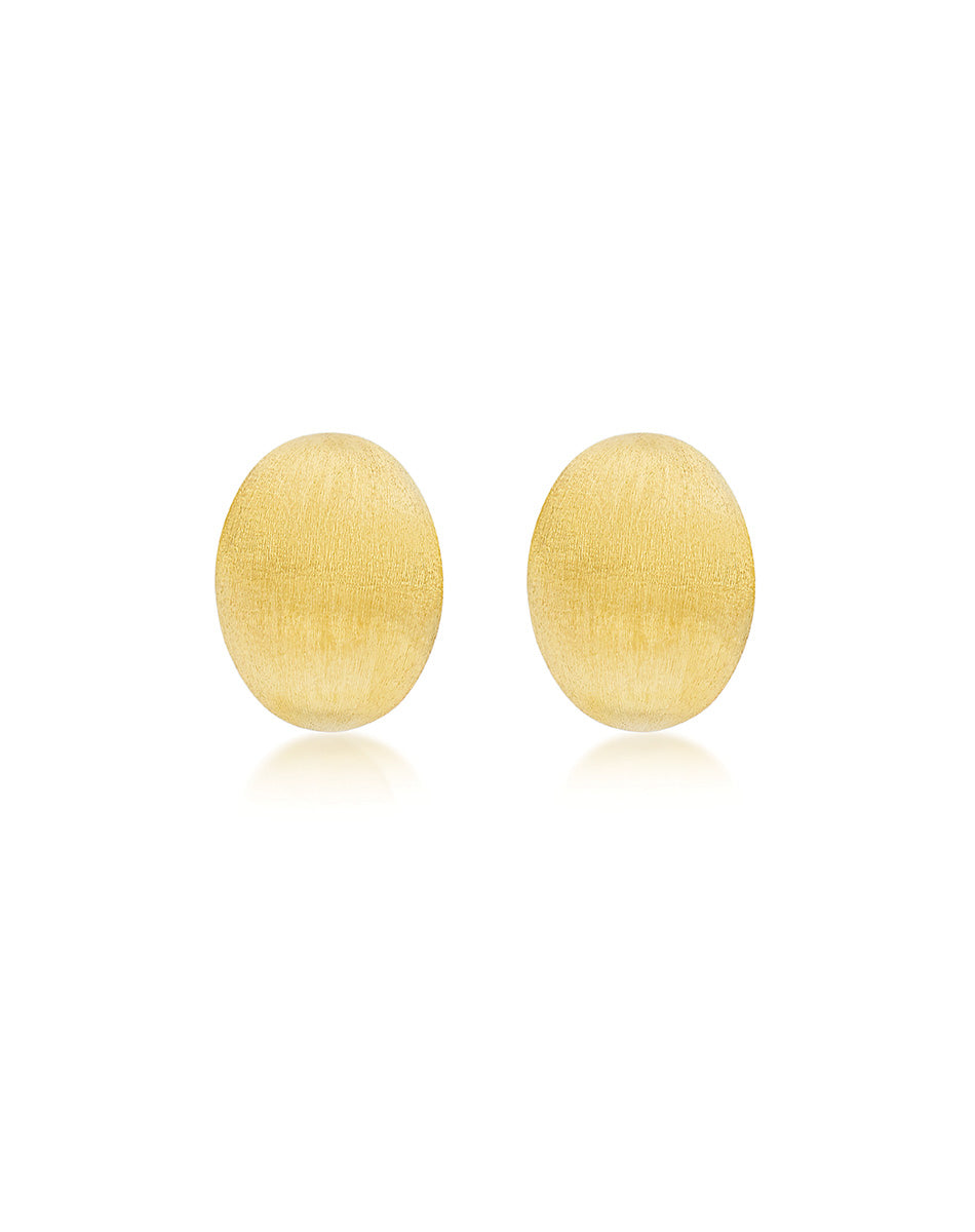 "Muse" gold pearl stud earrings (medium)