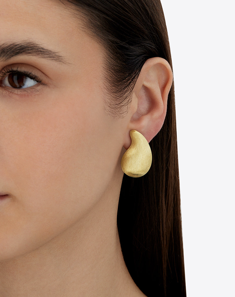"Trasformista" gold cashmere earrings