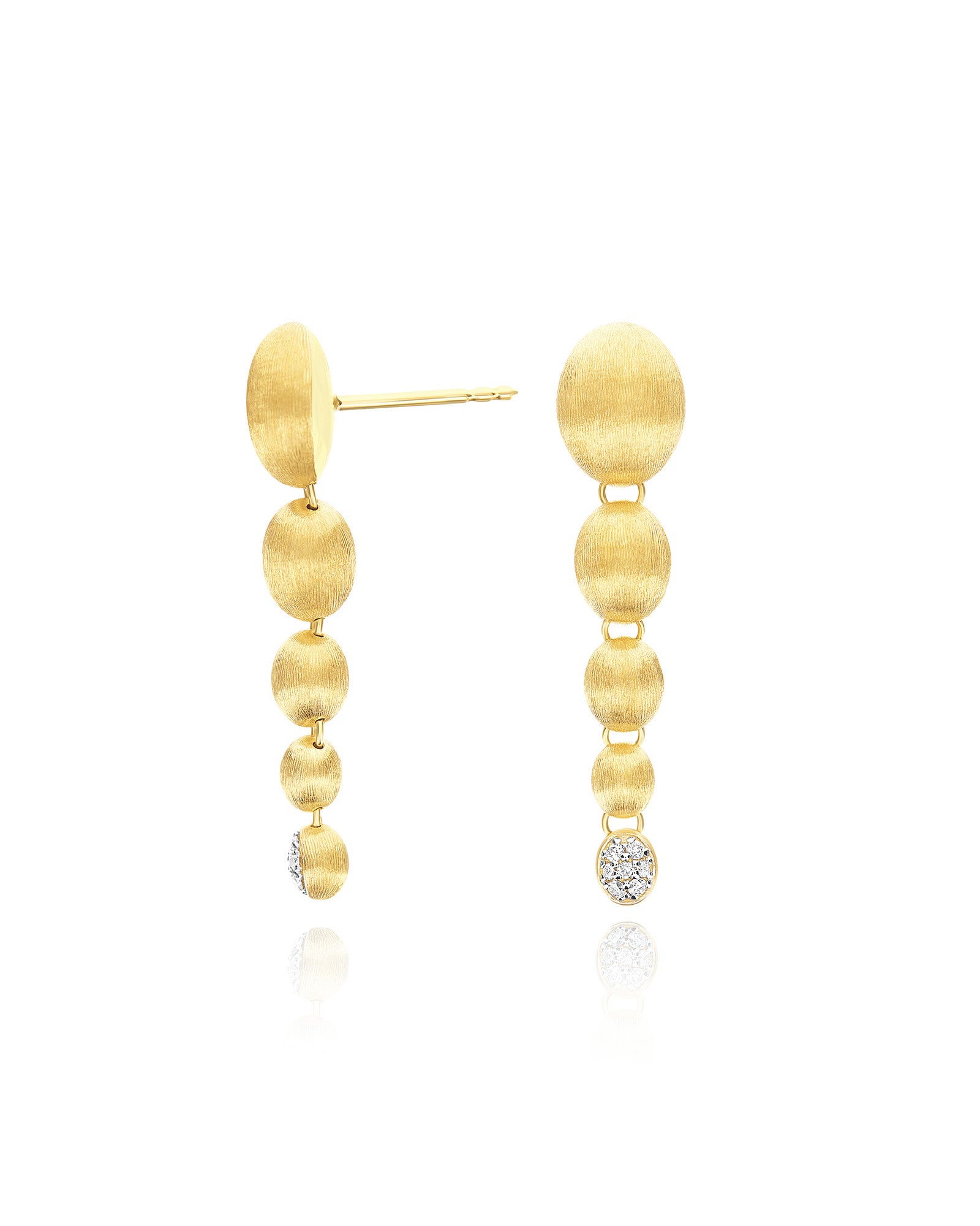 Ivy "nuvolette" Gold and Diamonds charming drop earrings