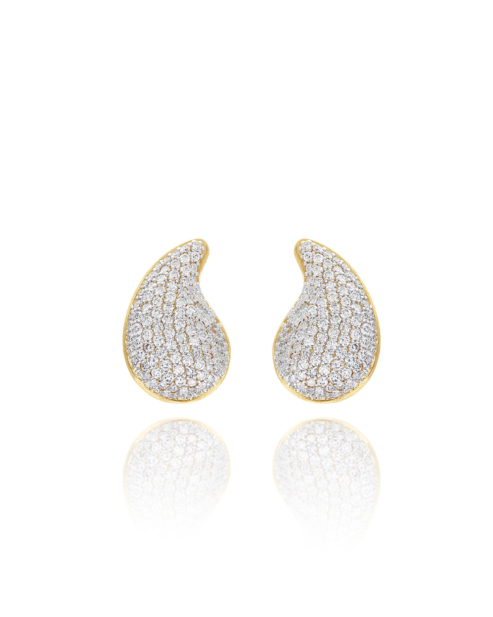 "Trasformista" Gold, Cachemire and Diamonds Earrings (small)
