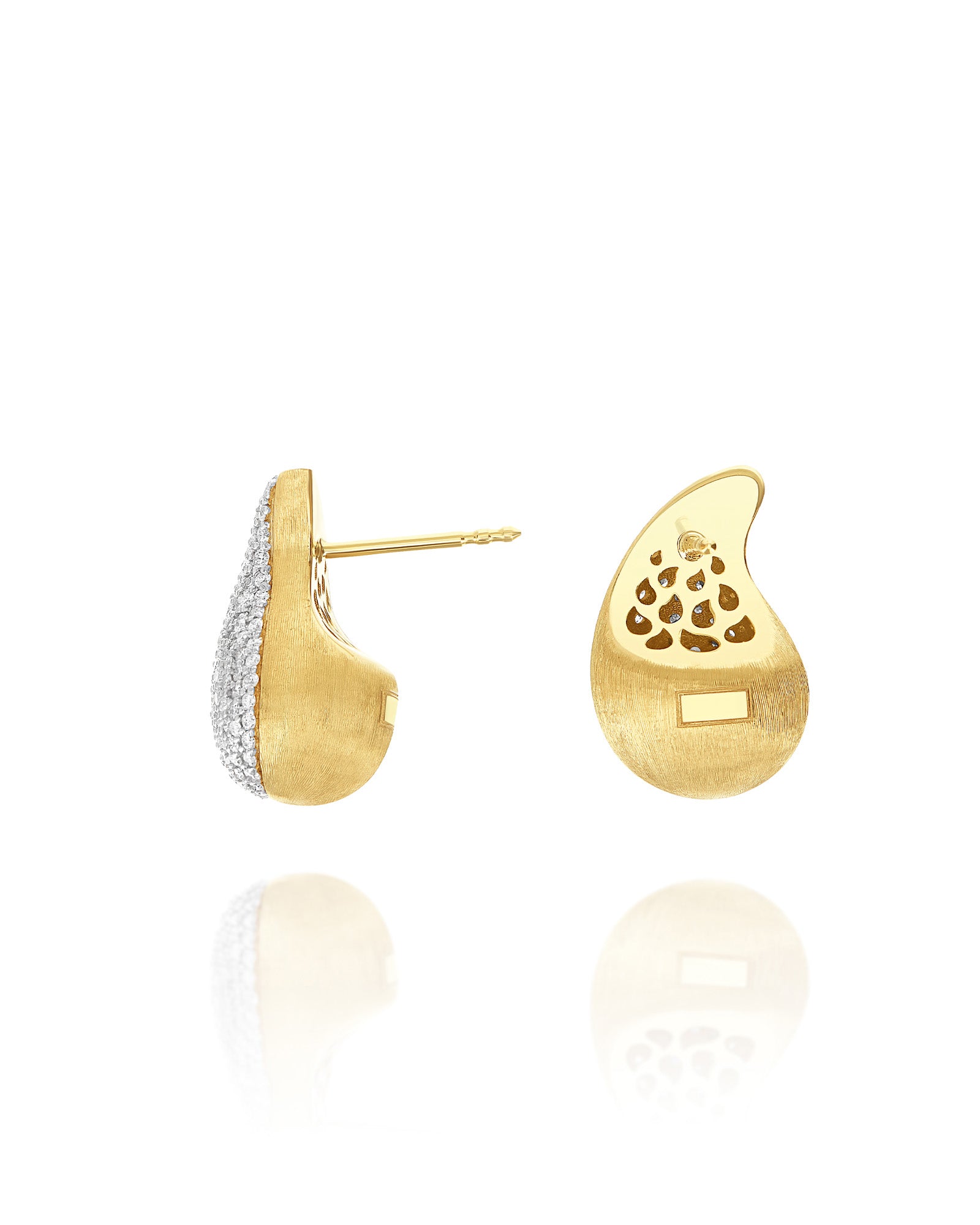 "Trasformista" Gold, Cashmere and Diamonds Earrings (small)