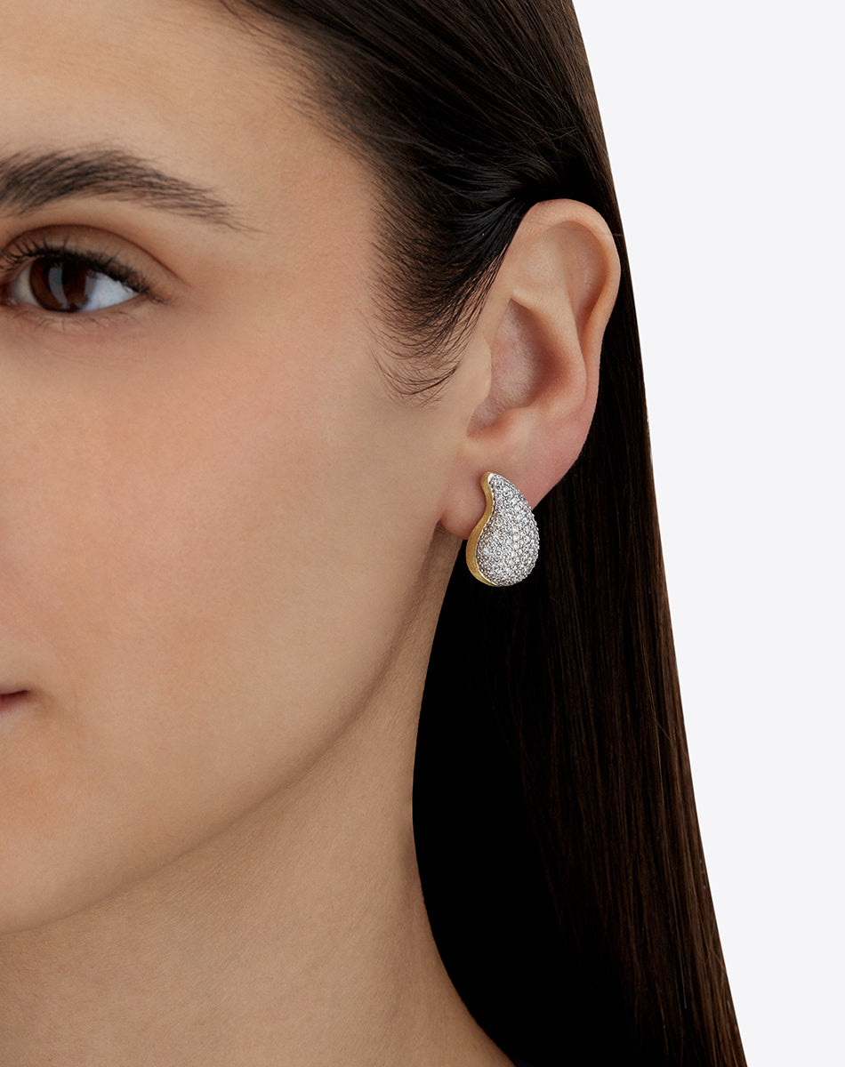 "Trasformista" Gold, Cashmere and Diamonds Earrings (small)