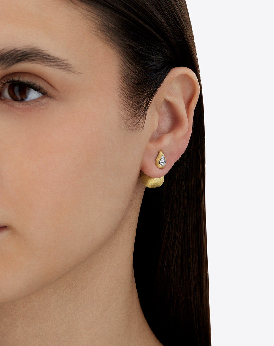 "Cashmere" Gold and Diamonds 3 in 1 Earrings