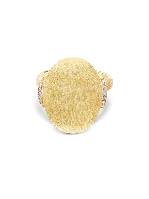 "Élite" Gold Boule and Diamonds Ring