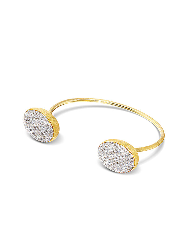 "Bubble" Gold and Diamonds bangle (SMALL)