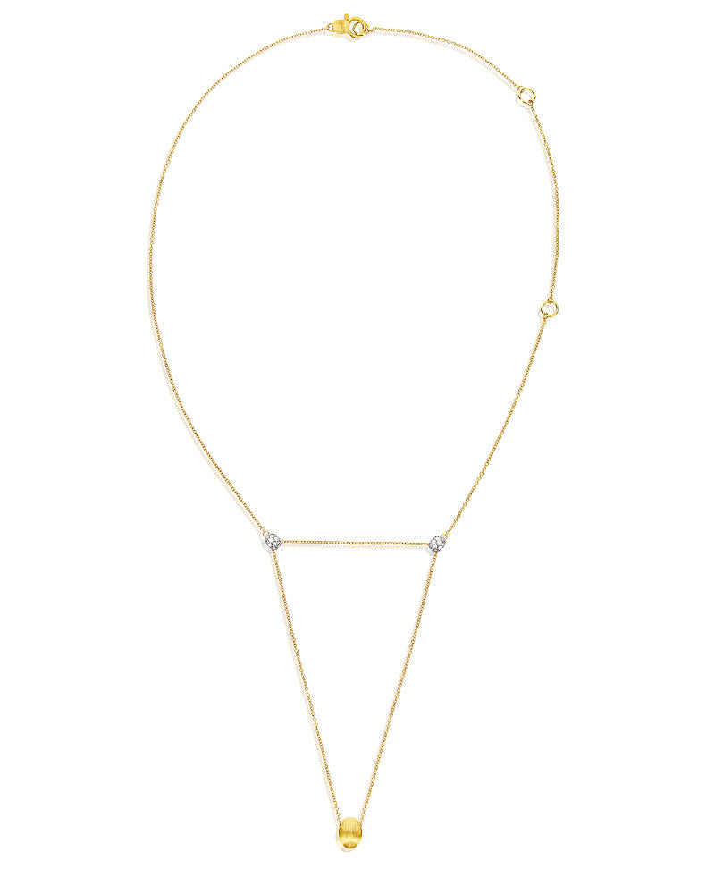"Luce" 3 in 1 Gold and diamonds convertible necklace (SMALL)