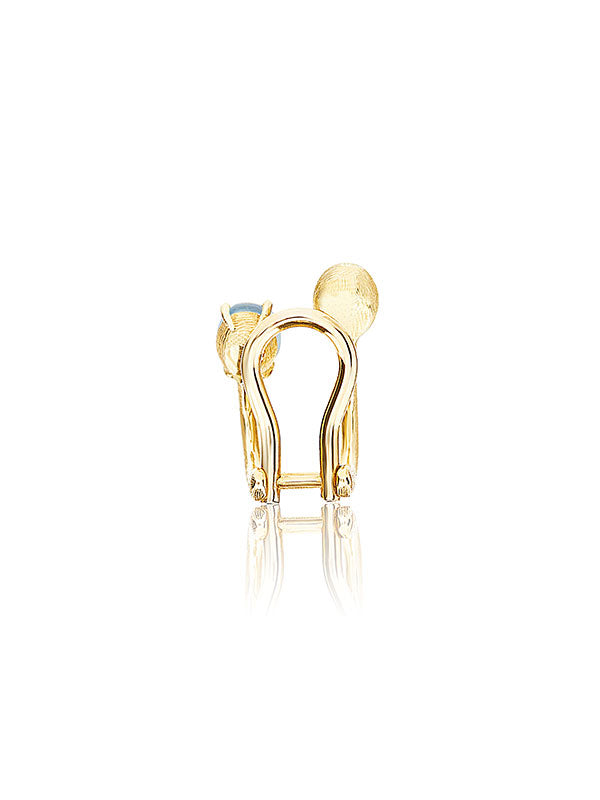 "Trilly" Gold and London Blue Topaz earcuff