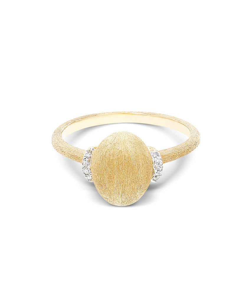 "Élite" Gold Boule and Diamonds accents ring