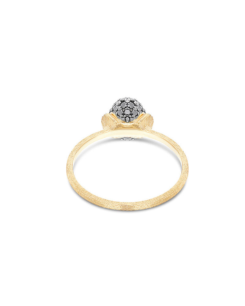 "Mystery Black" Gold and black diamonds ring