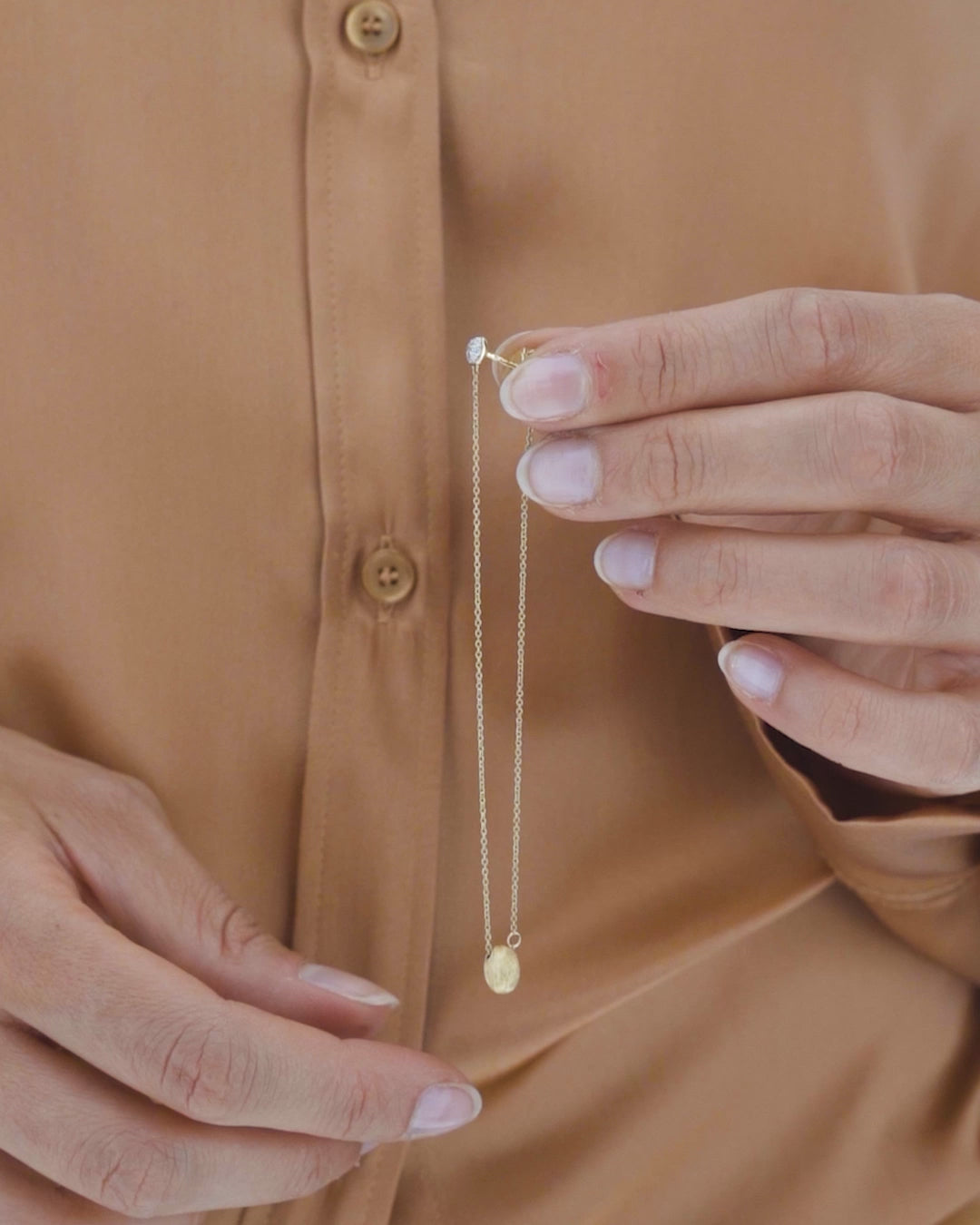 "Luce" Gold and diamonds long Earrings