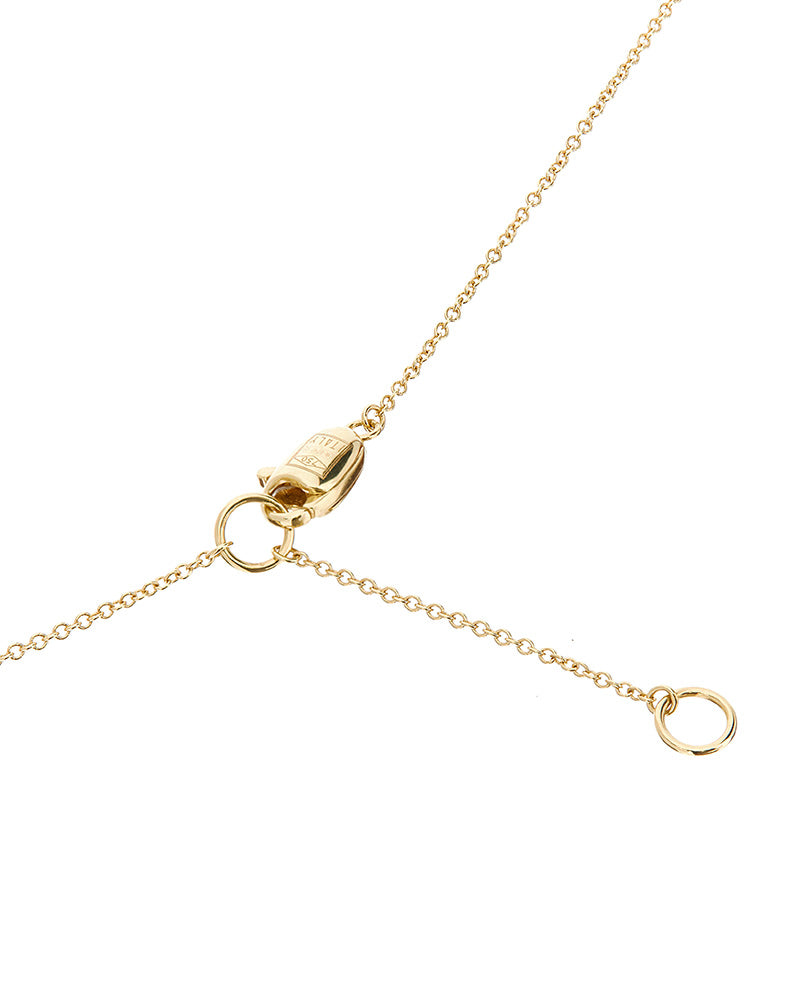 "Mystery Black" Gold, diamonds and Black Onyx dainty long necklace