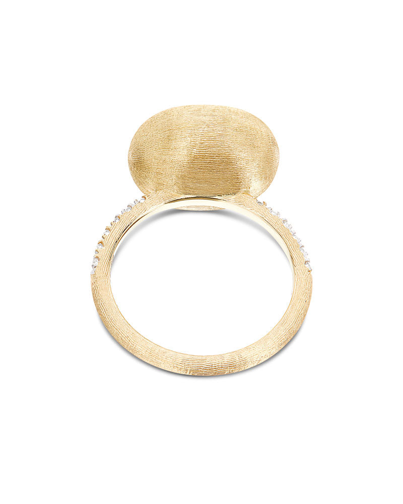 "Élite" Gold Boule and Diamond Ring (medium)