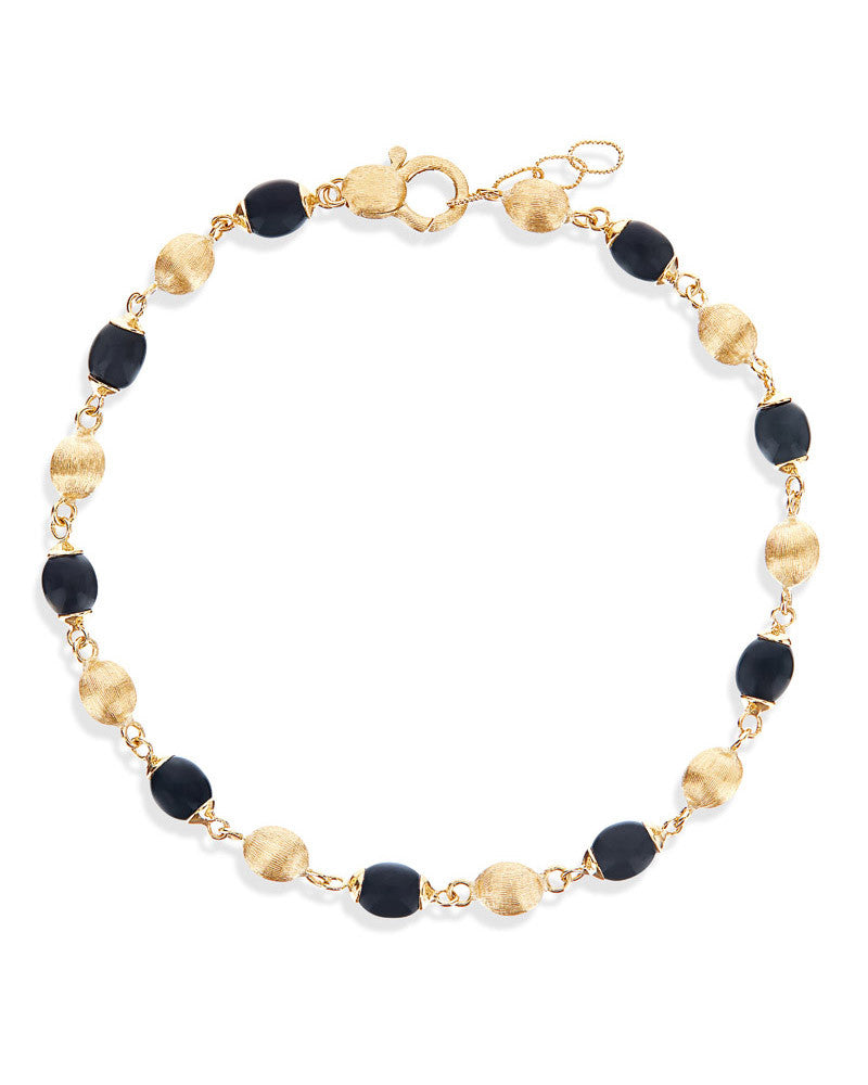 "Mystery Black" Gold and Black Onyx casual bracelet