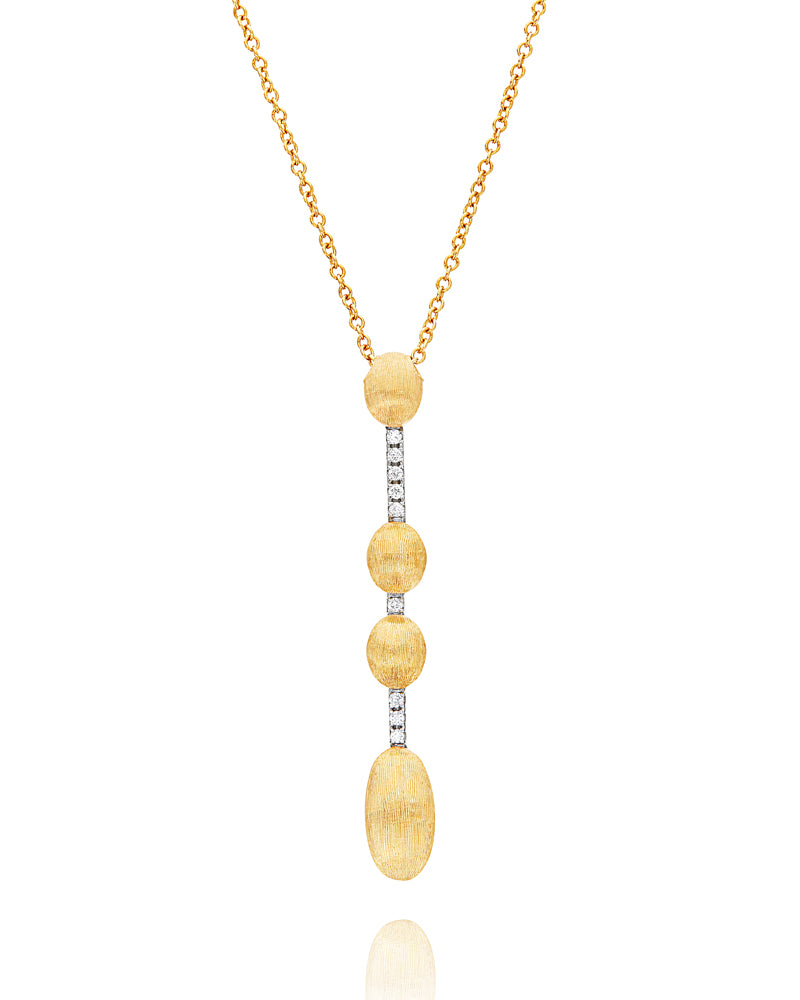 "Elite" Gold and Diamonds contemporary pendant