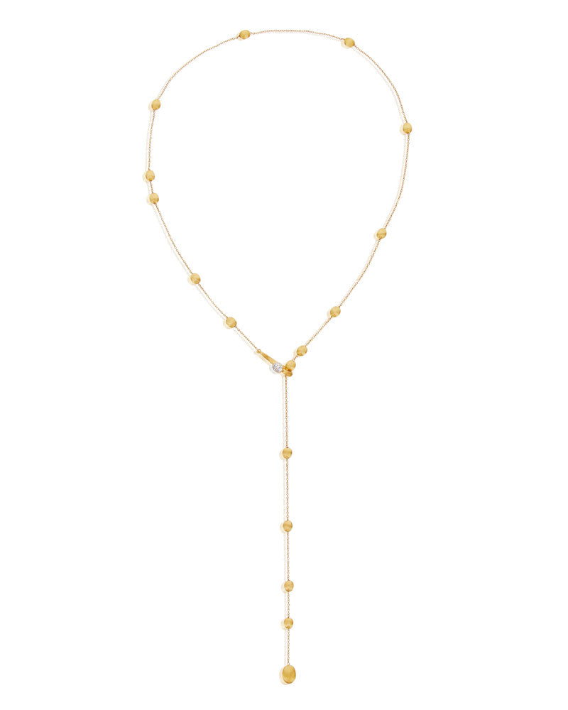 "Soffio" Gold and Diamonds Y necklace