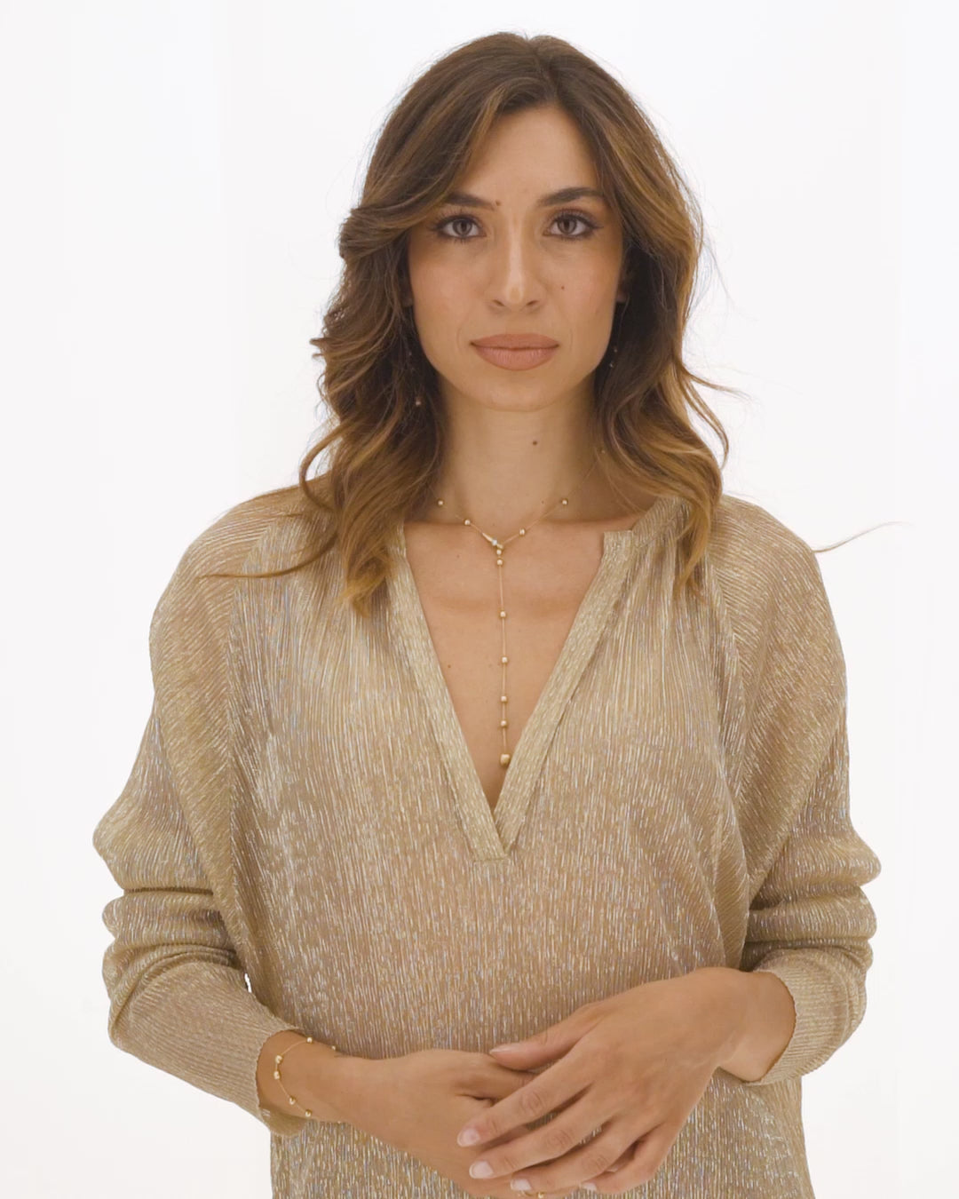 "soffio" Gold boules bracelet