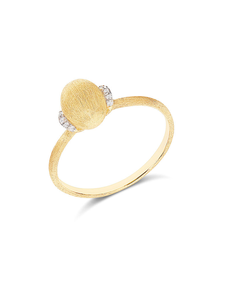 "Elite" Diamonds and Gold Boule ring