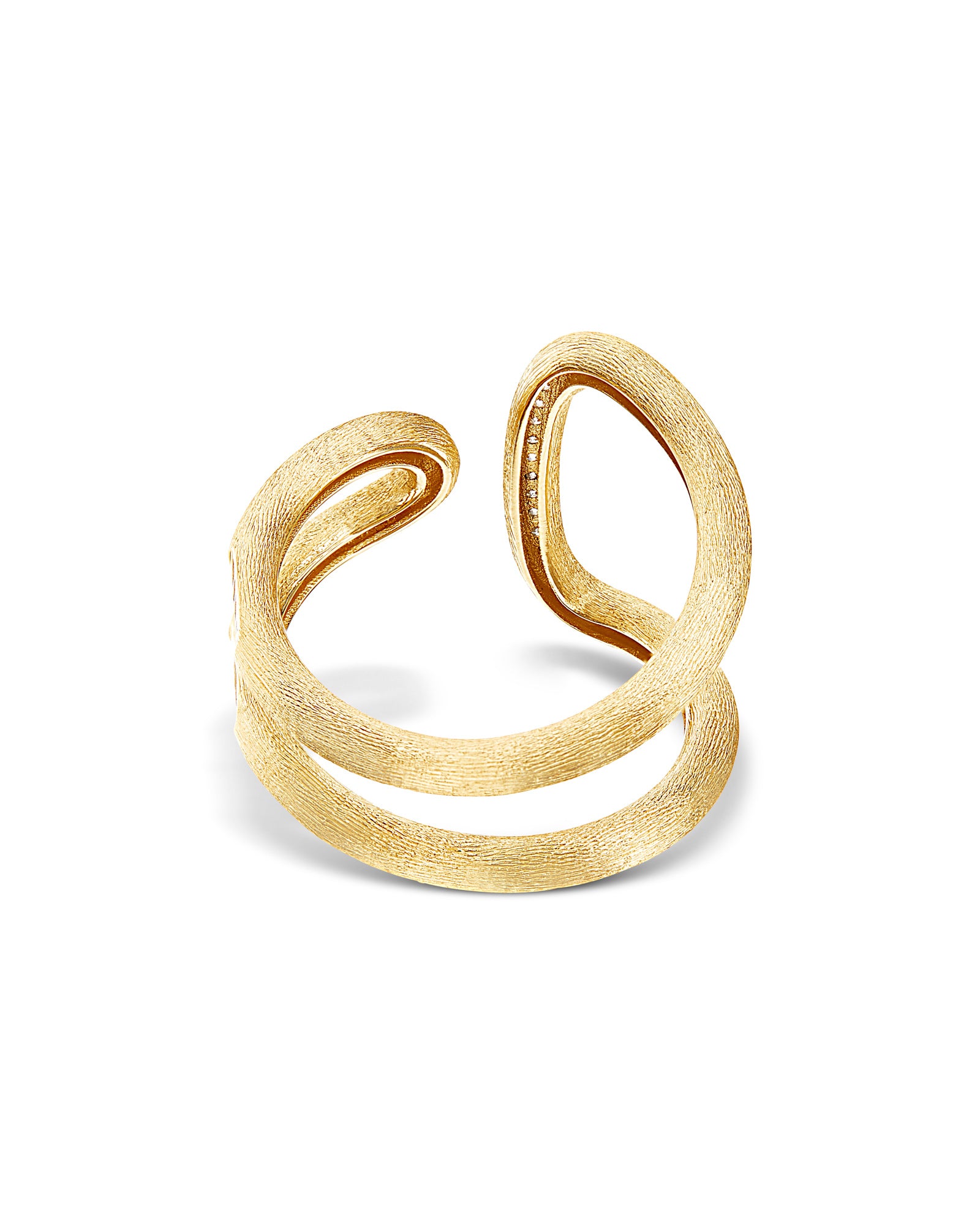 "Libera" Gold and diamonds contemporary design ring