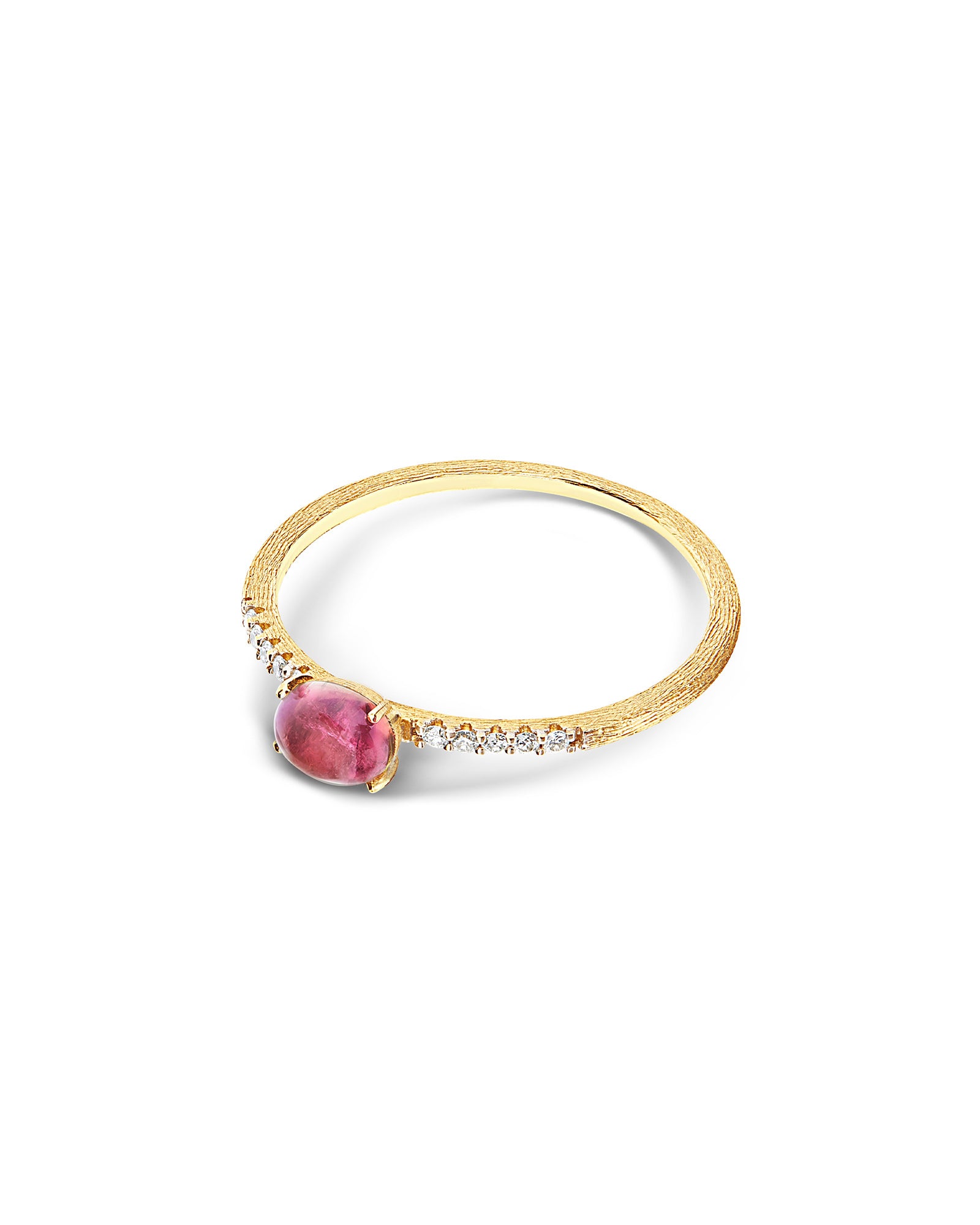 "Tourmalines" Gold, diamonds and pink tourmaline ring (small)