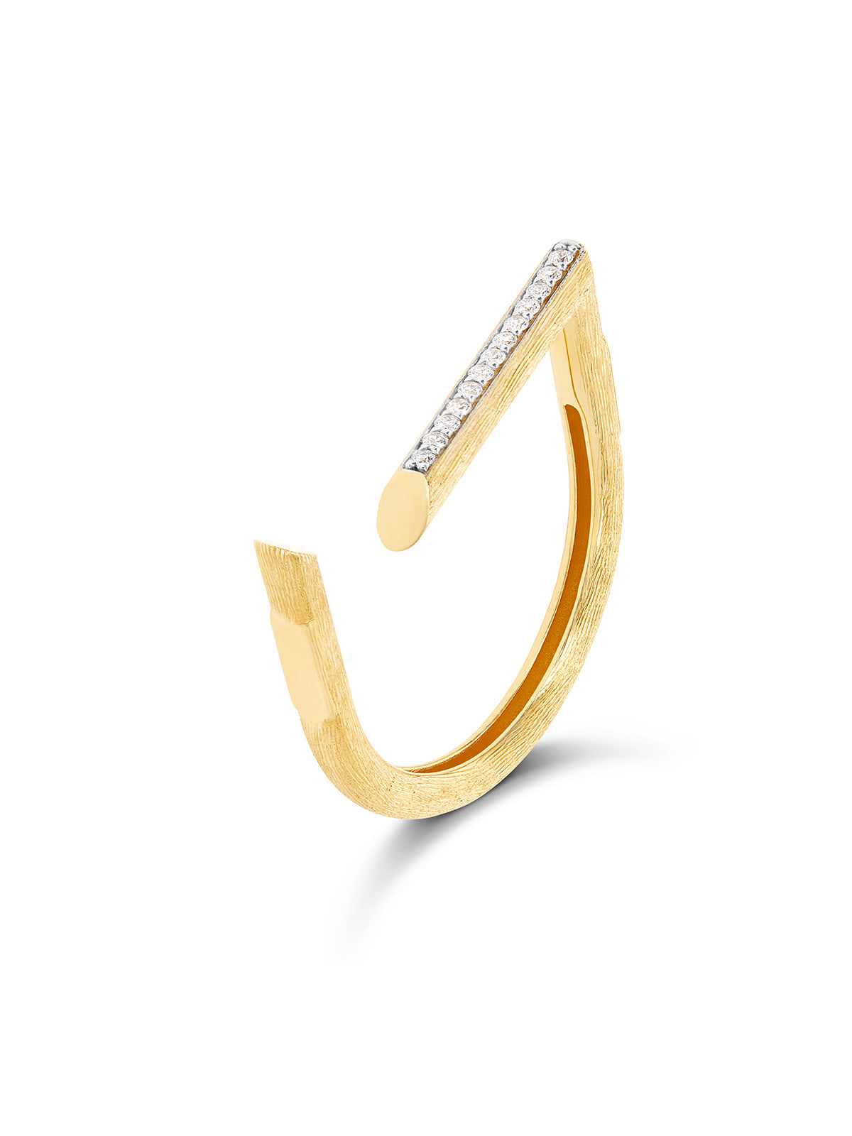 Libera Gold and diamonds opened look ring