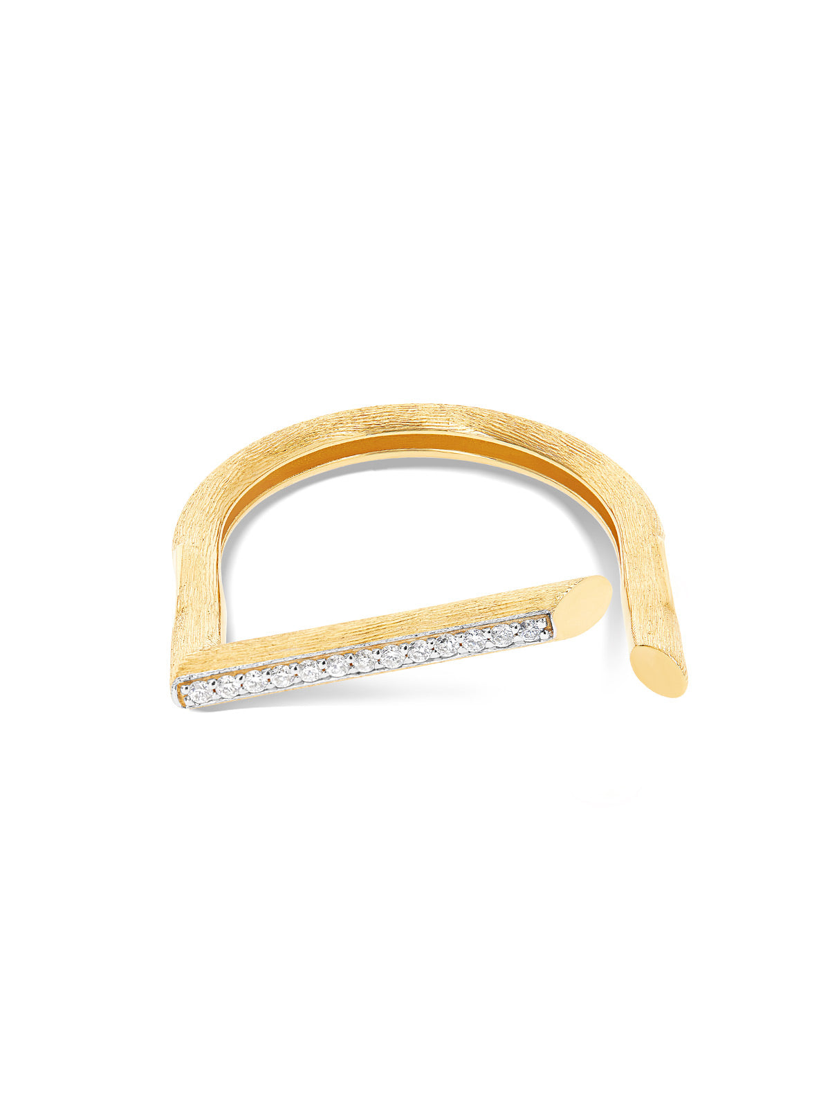 Libera Gold and diamonds opened look ring