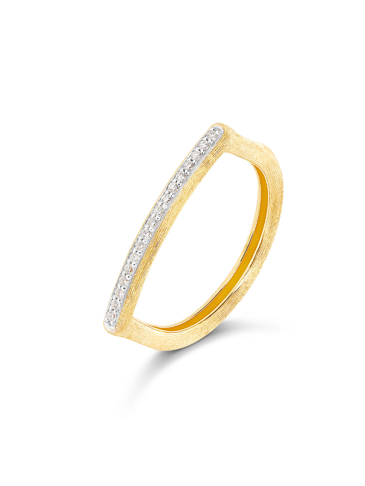 "Libera" Gold and diamonds pavé essential ring