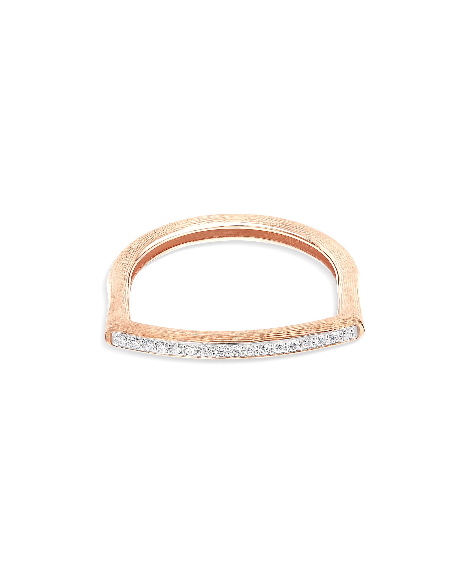 "Libera" Gold and diamonds pavé essential ring