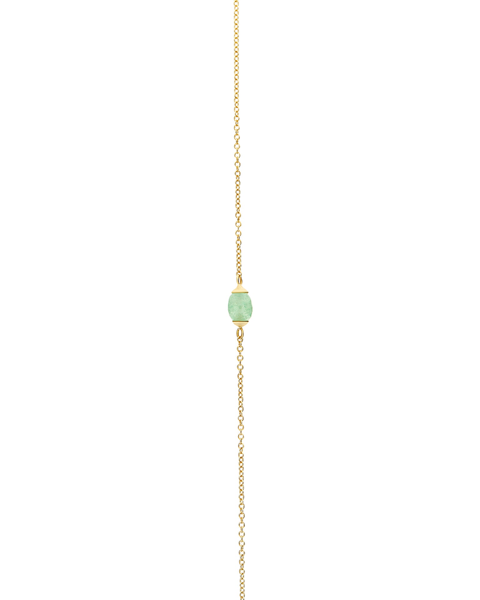 "Amazonia" Gold and Green Aventurine Necklace (SMALL)