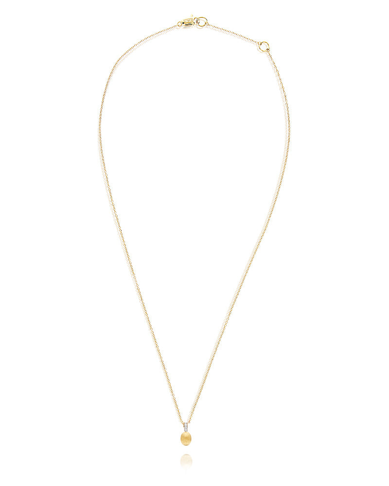 "Élite" Gold and Diamonds accent tiny necklace