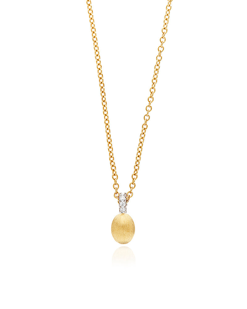 "Elite" Gold and Diamonds accent tiny necklace