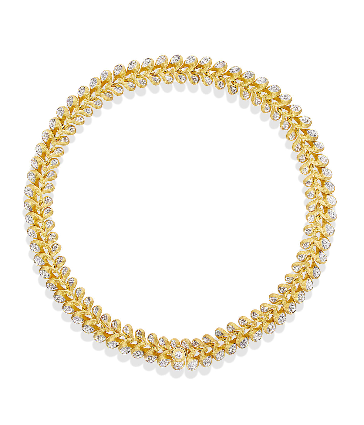 "Trasformista" Gold and Diamonds statement necklace