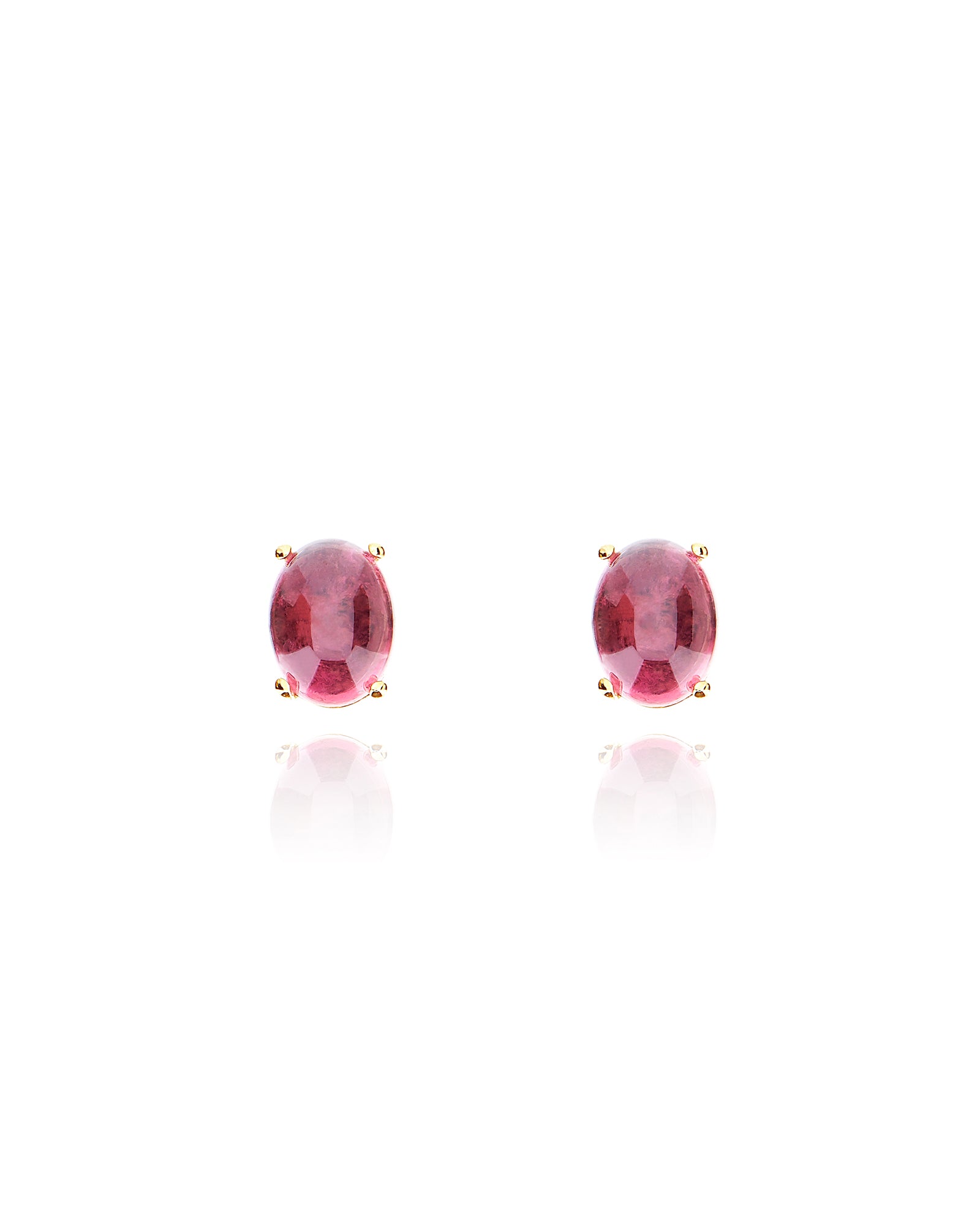 "Tourmalines" Gold and pink tourmaline stud earrings