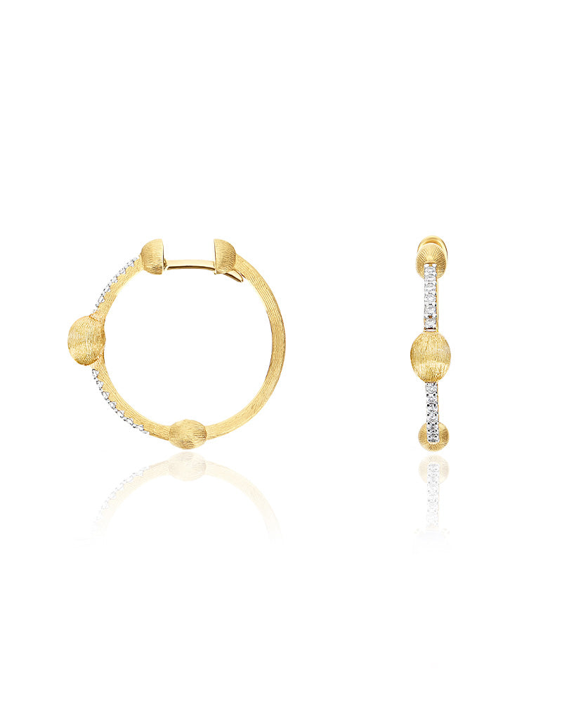 "dancing élite" gold amd diamonds hoop earrings