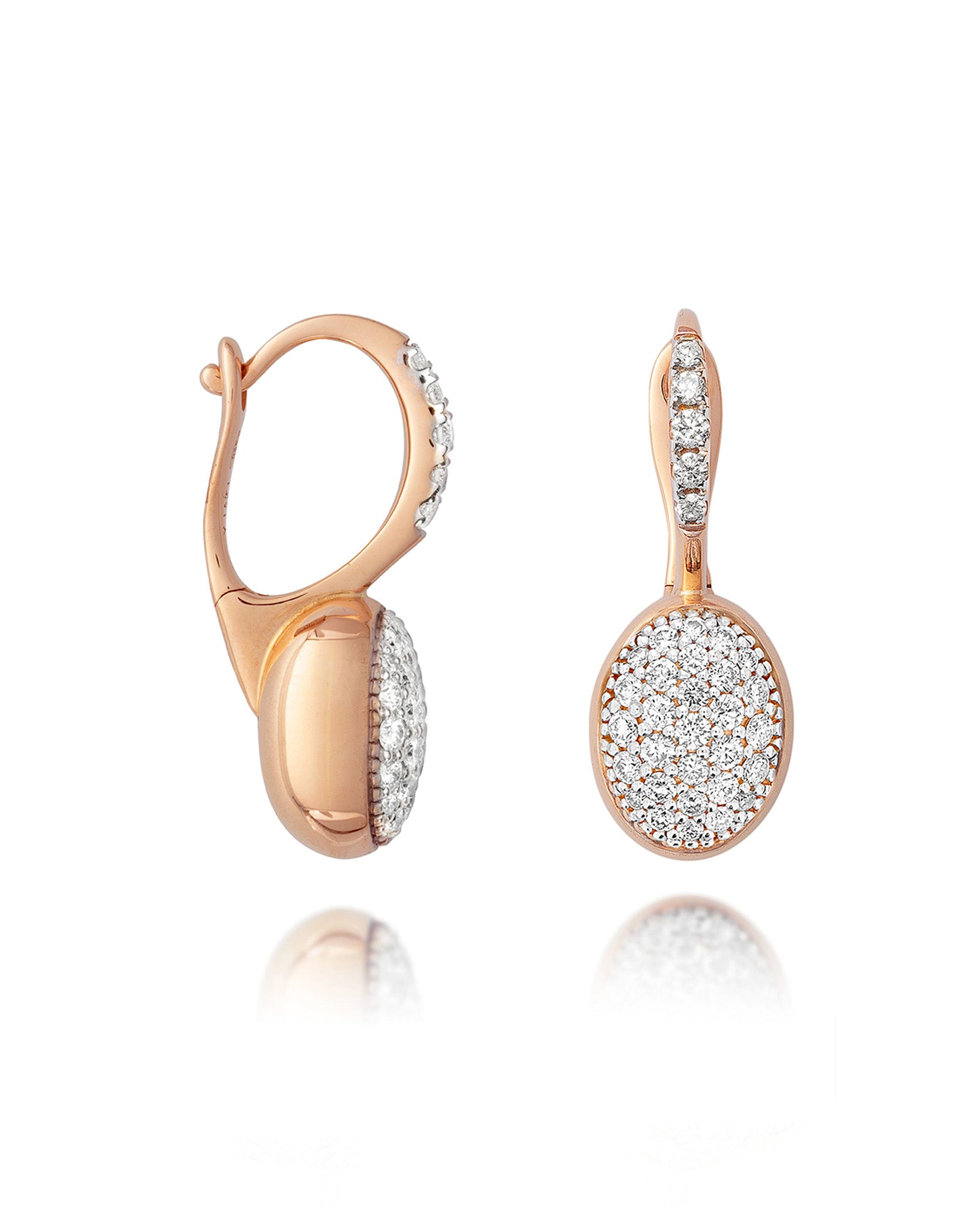 "Ciliegine" rose gold boules and diamonds (small)