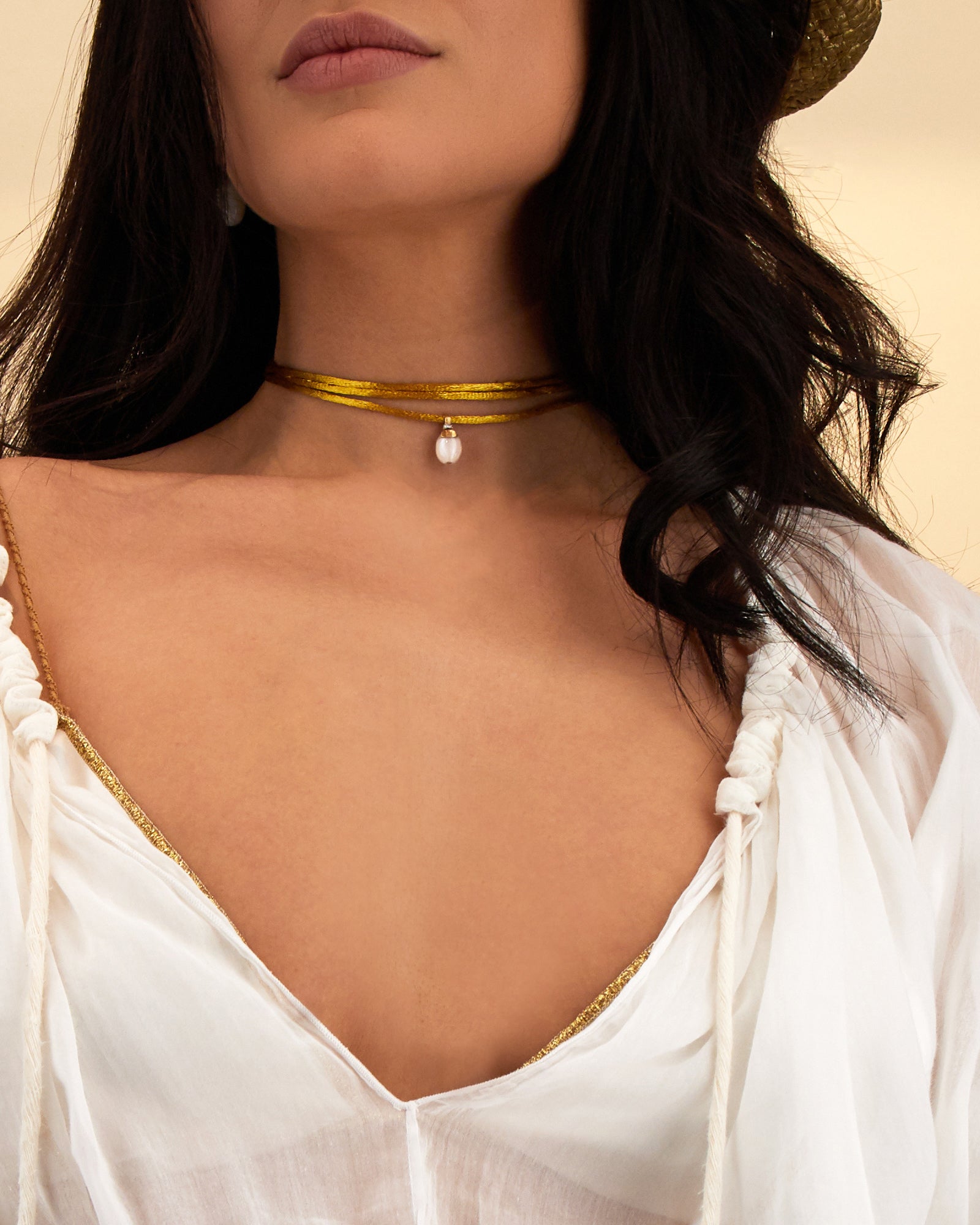 "White Desert" Gold, Diamonds and Moonstone Pendant (SMALL)