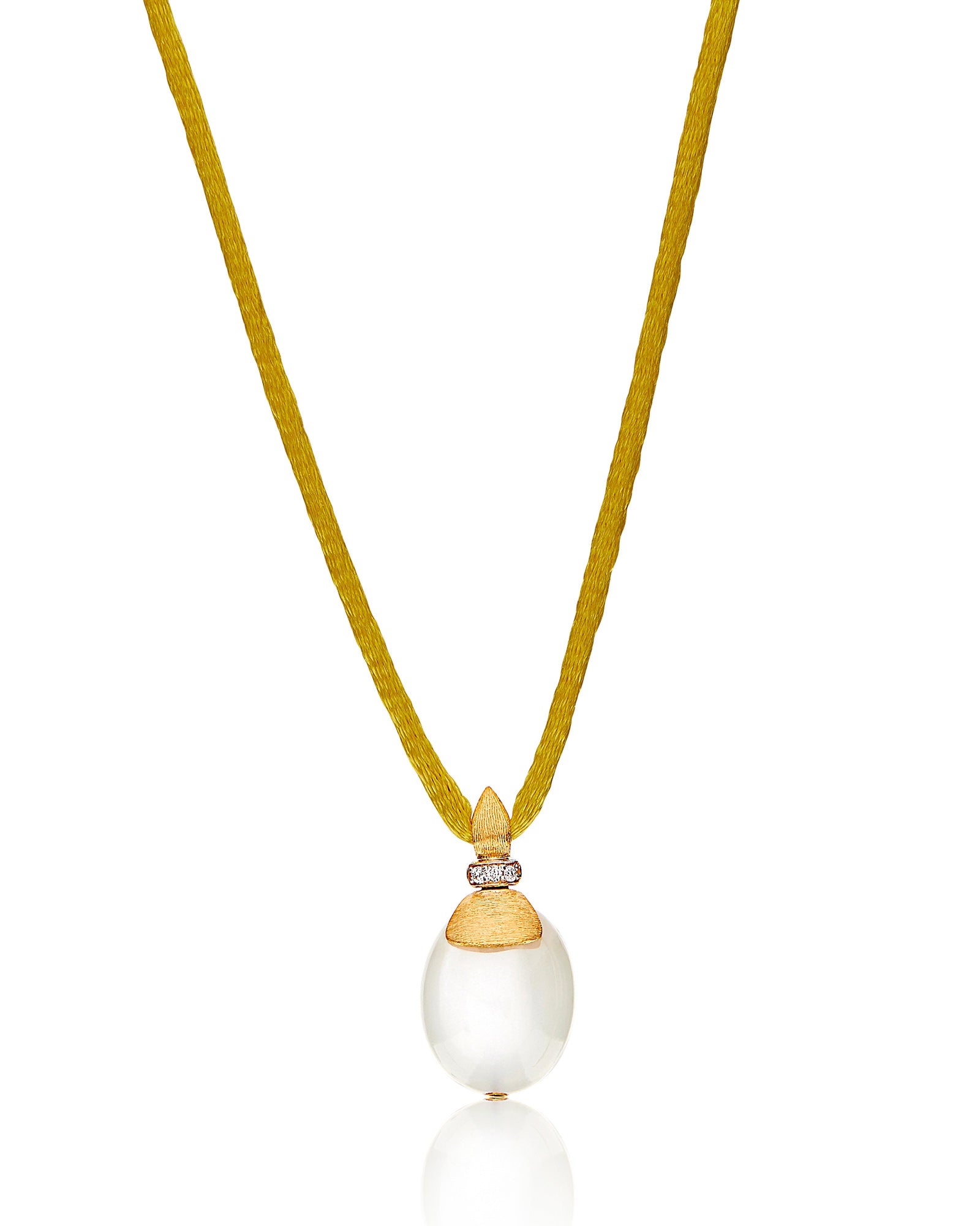 White Desert "Amulets" Gold, Diamonds and Moonstone Pendant (MEDIUM)