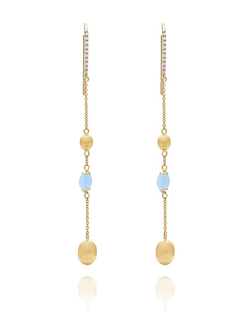 Aquamarine and Gold Earrings